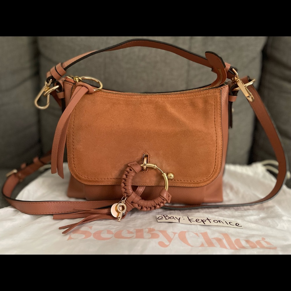 See By Chloe Small Joan Crossbody Shoulder Bag Handbag Purse Cheek Pink $460